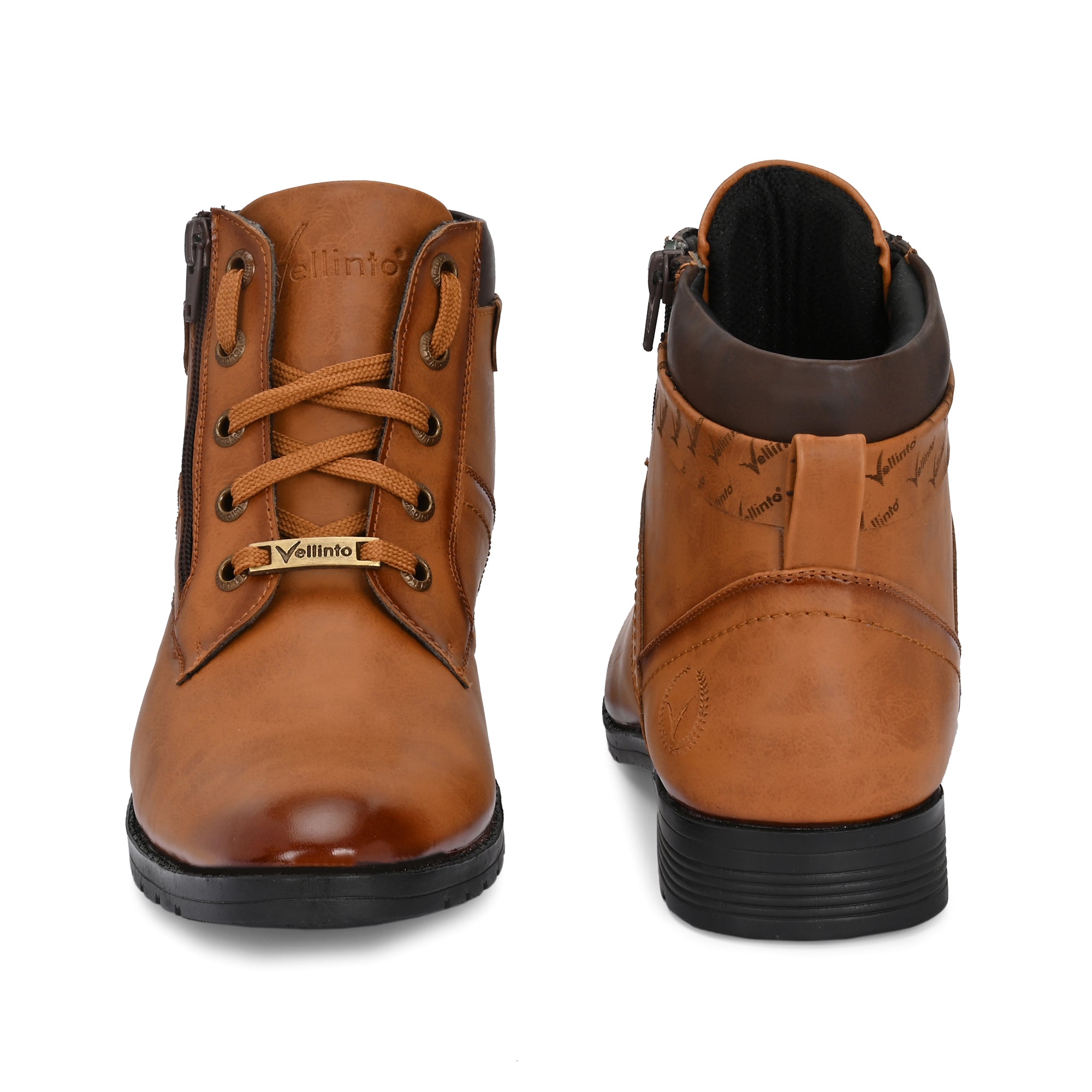 Vellinto Vellinto ORION Men’s Stylish Lace-Up & Zipper High Ankle Casual Boots Boots For Men