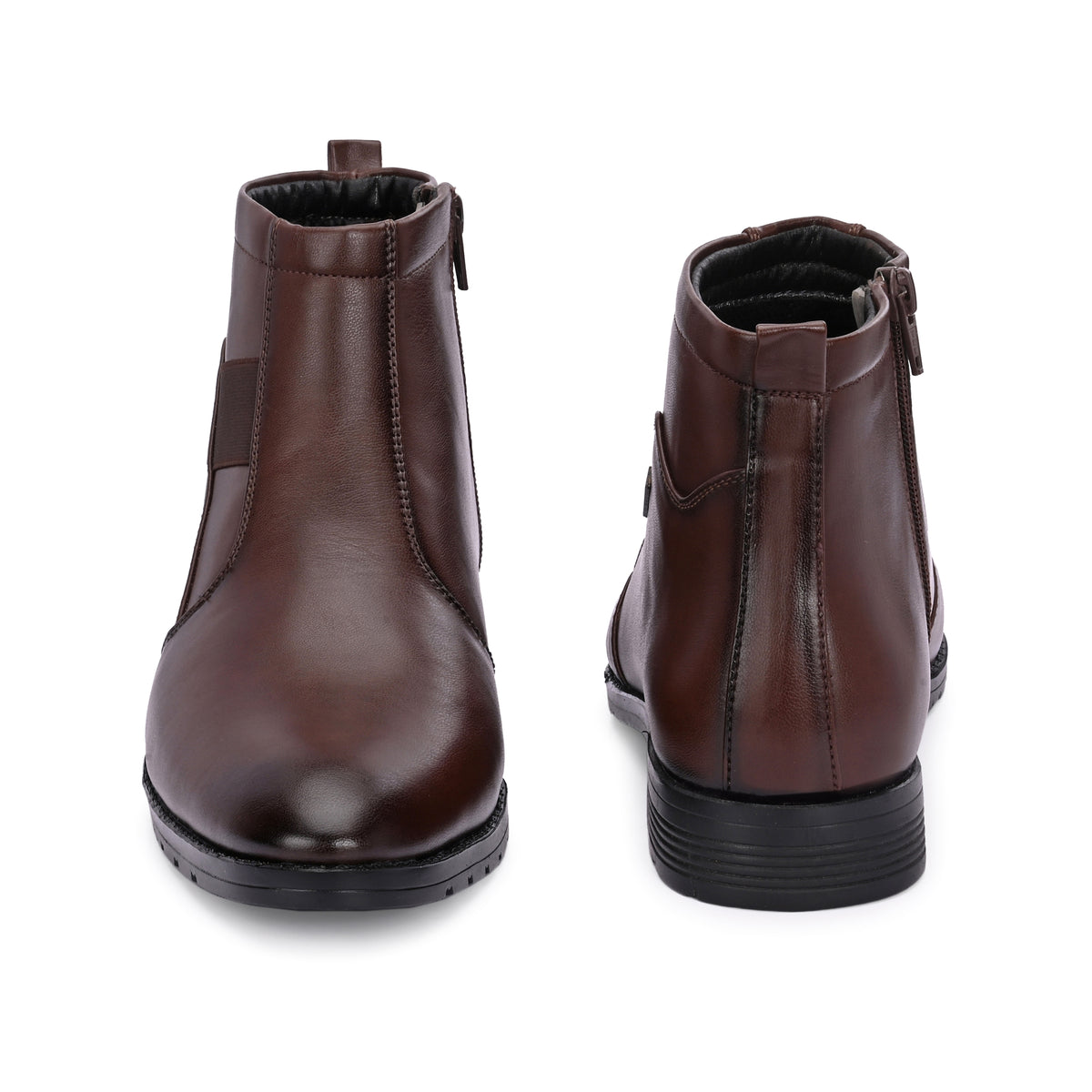 Vellinto Royal Look Zipped Boots For Men ll Synthetic Leather Casual Boots For Men