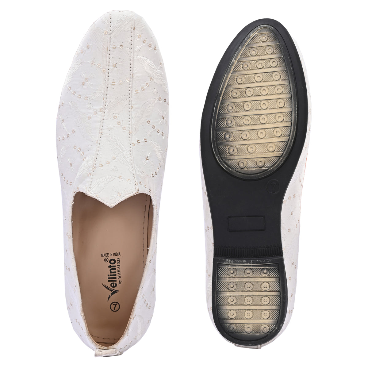 Vellinto BAISAKHI Party Wear Royal Look Mojaris Juttis Slip On For Men Espadrilles For Men