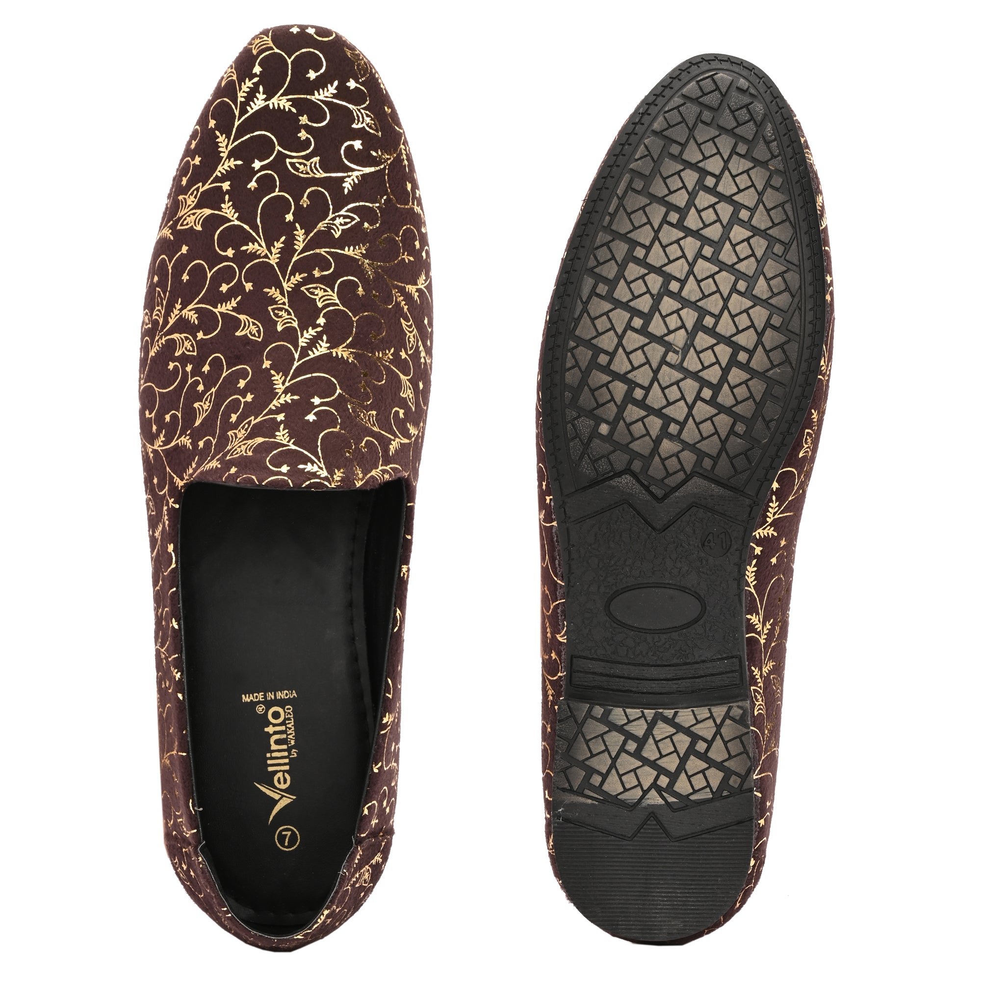 Vellinto ellinto SAMRAT Party Wear Royal Look Mojaris Juttis Slip On For Men Espadrilles For Men