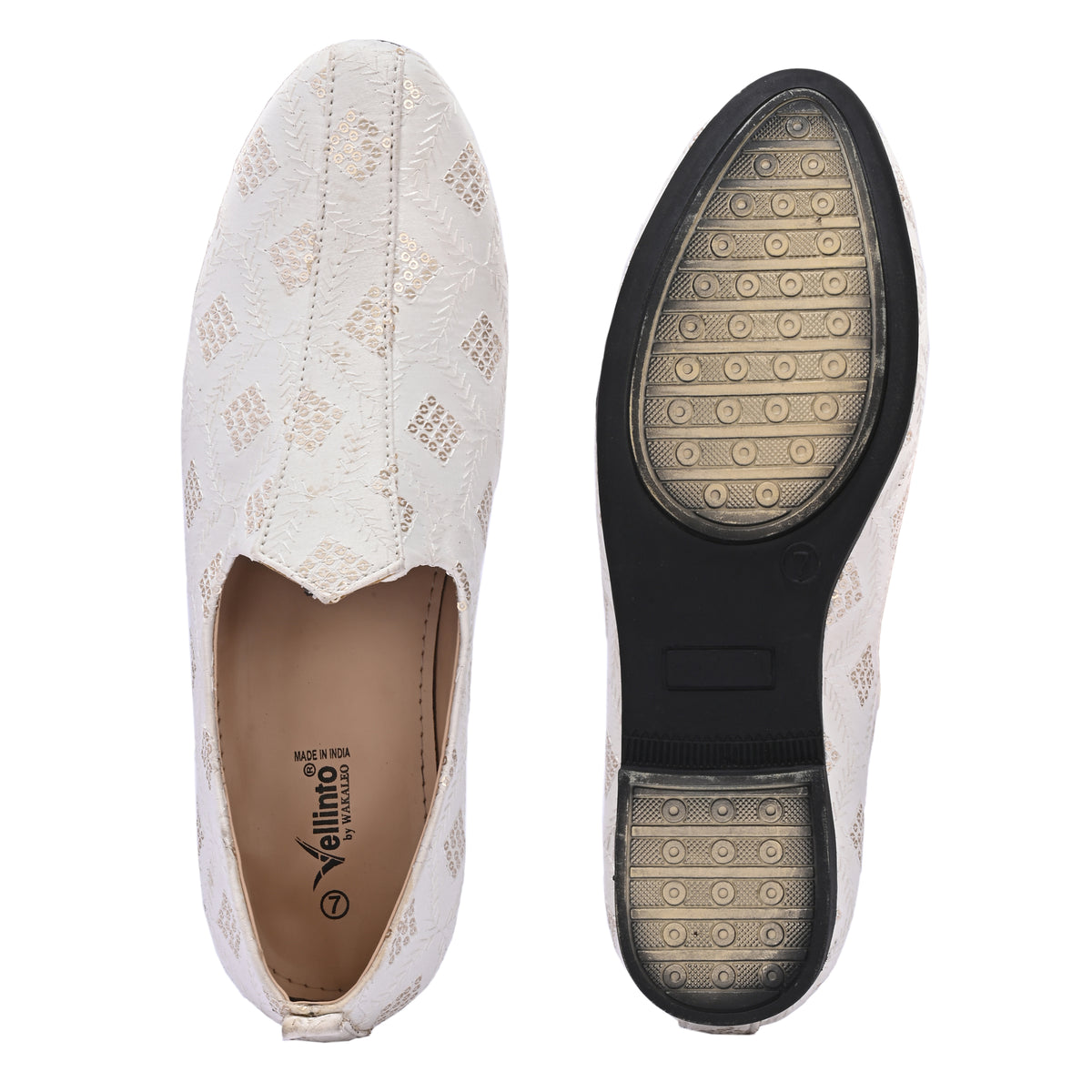 Vellinto HEER Party Wear Royal Look Mojaris Juttis Slip On For Men Espadrilles For Men
