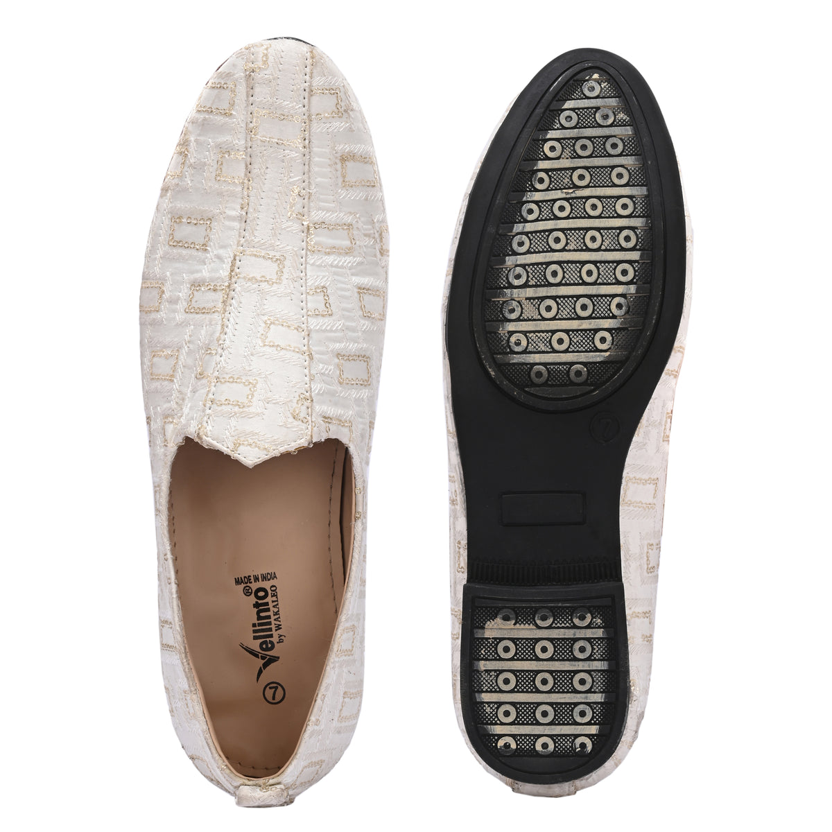 Vellinto Vellinto PATIALA Party Wear Royal Look Mojaris Juttis Slip On For Men Espadrilles For Men