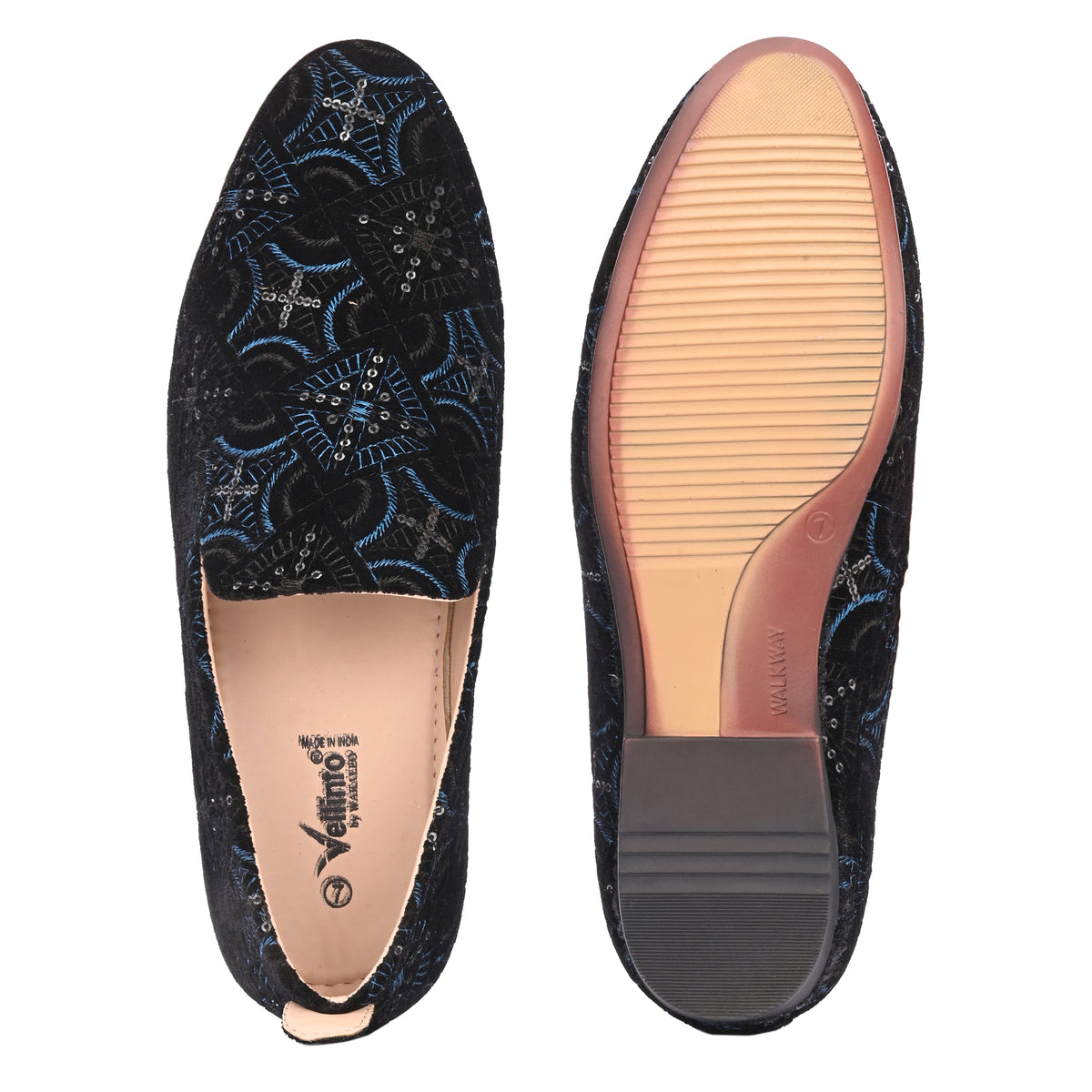 Vellinto Vellinto MIDNIGHT Party Wear Royal Look Mojaris Juttis Slip On For Men Espadrilles For Men