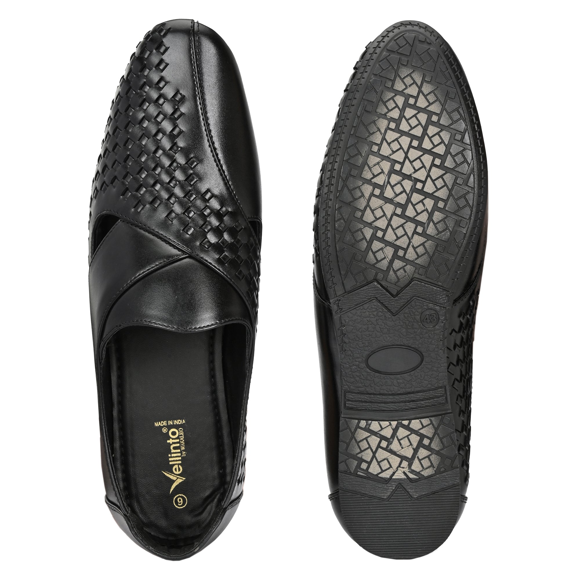 Stylish RAJAURI Ethnic Mojari for Men | PU Leather Party Wear Festive Wear Casuals For Men