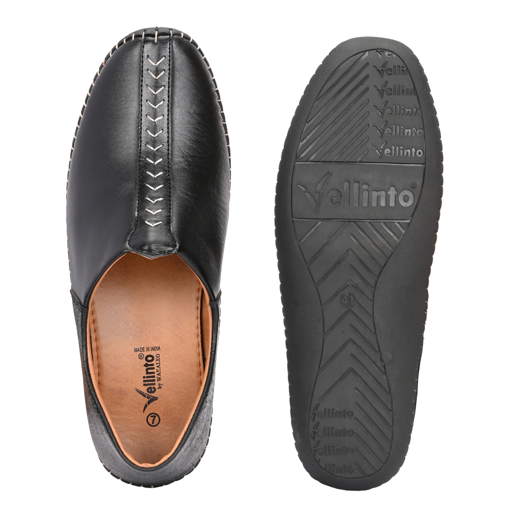 Vellinto ARTIZAN Cool Rajasthani Stitched Design Jutis Mojaris Nagra For Men Casuals For Men