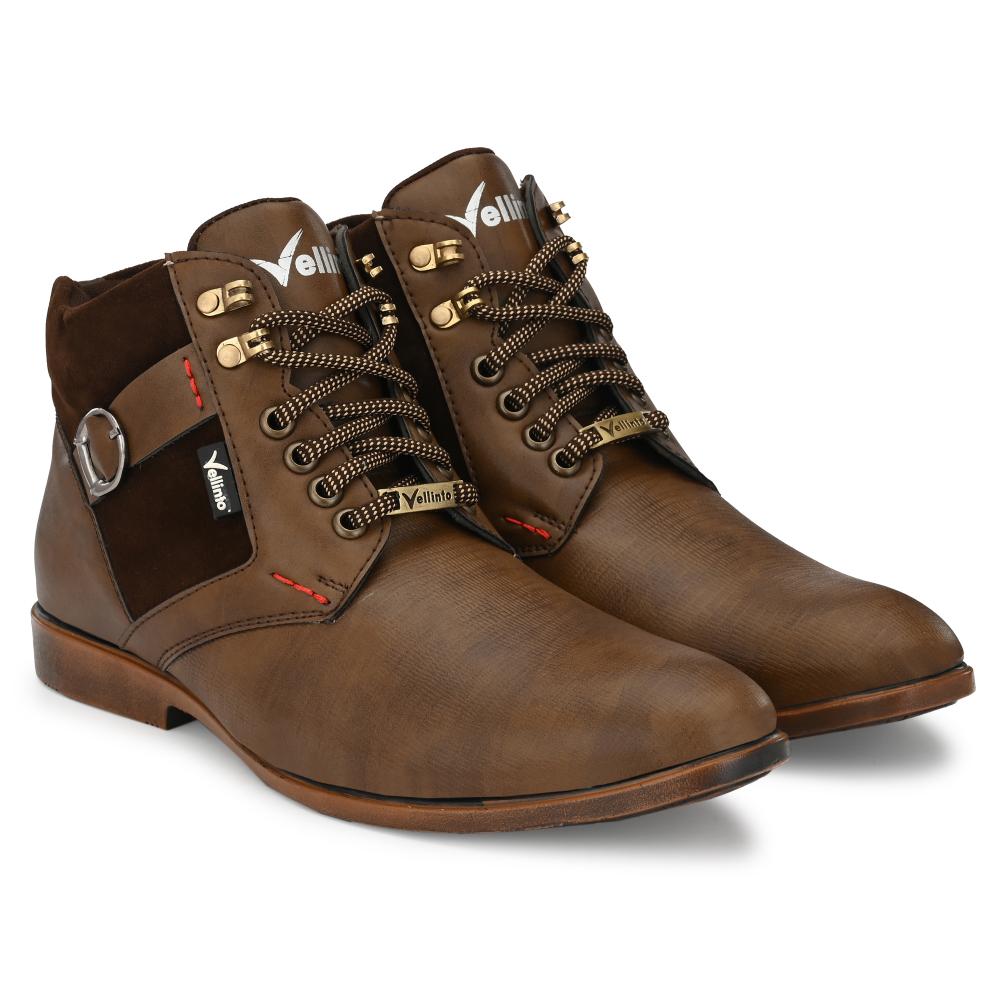 Vellinto COBRA Boot For Men ll Synthetic Leather Comfy Casual Boots for men