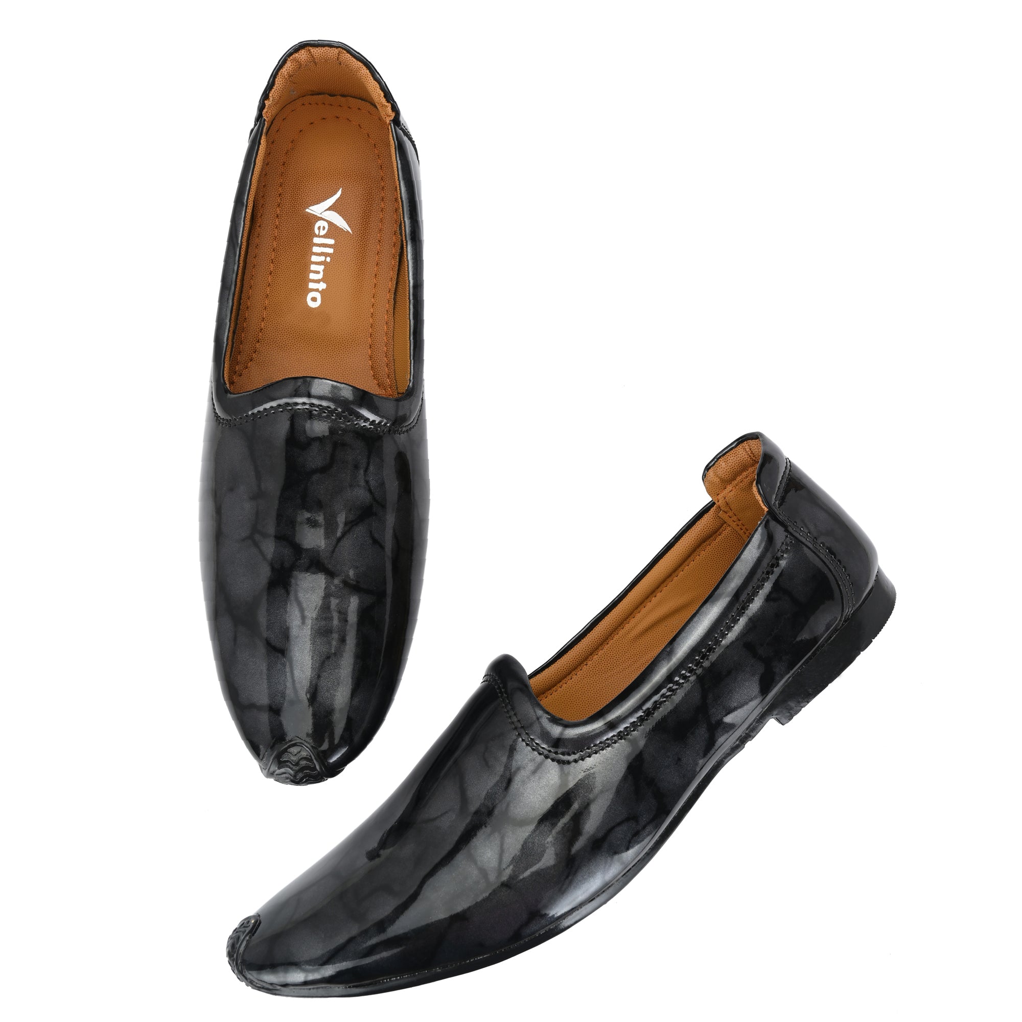Party Wear Royal Look Formal Slip On For Men II Patent Leather Formal Shoes Corporate Casuals For Men