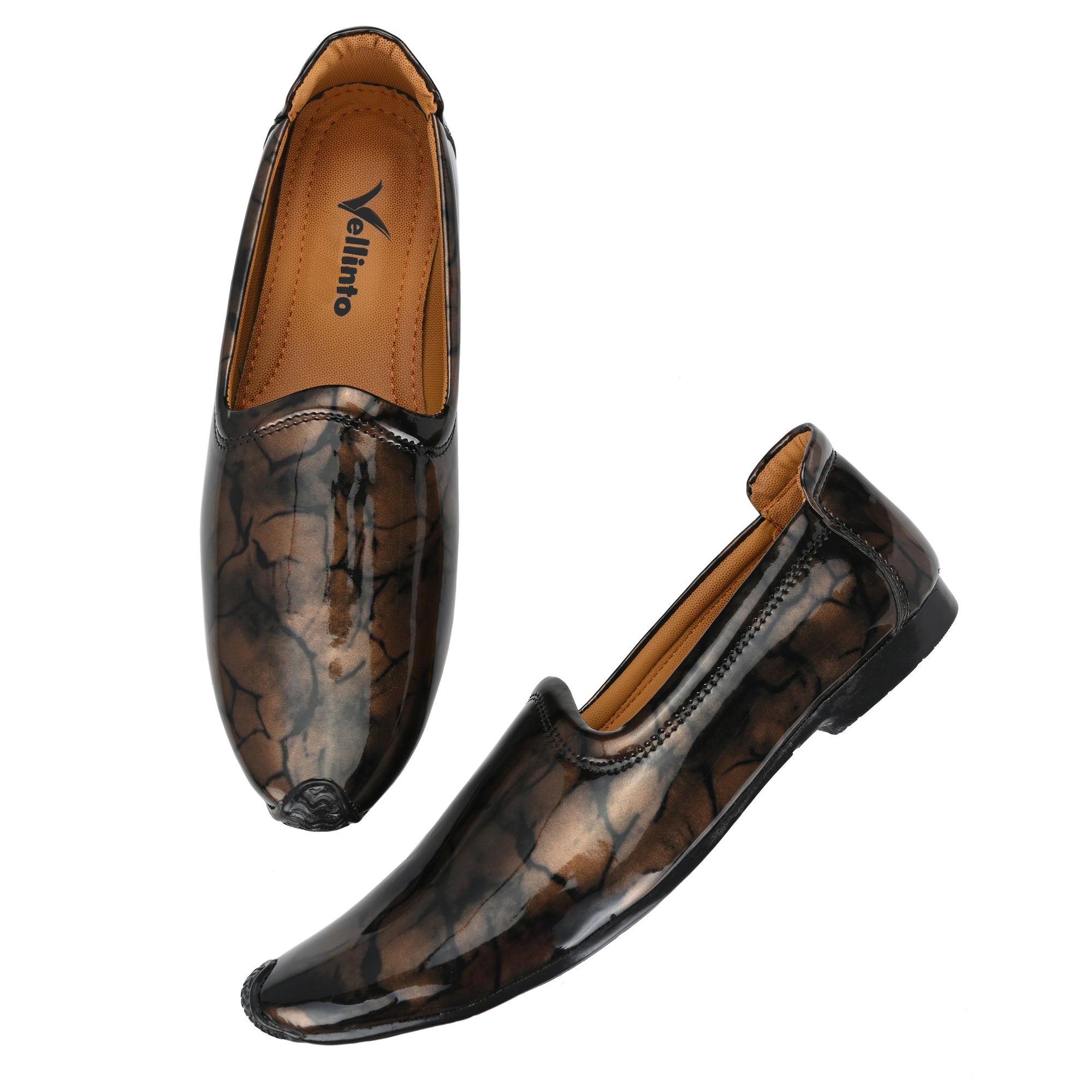 Party Wear Royal Look Formal Slip On For Men II Patent Leather Formal Shoes Corporate Casuals For Men