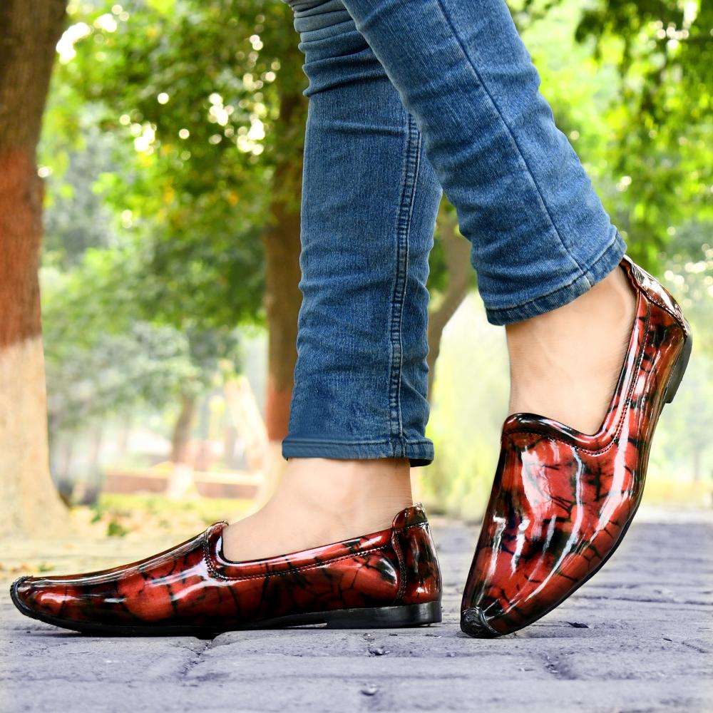 Vellinto GLORIOUS Party Wear Royal Look Formal Slip On For Men II Patent Leather Formal Shoes Corporate Casuals For Men
