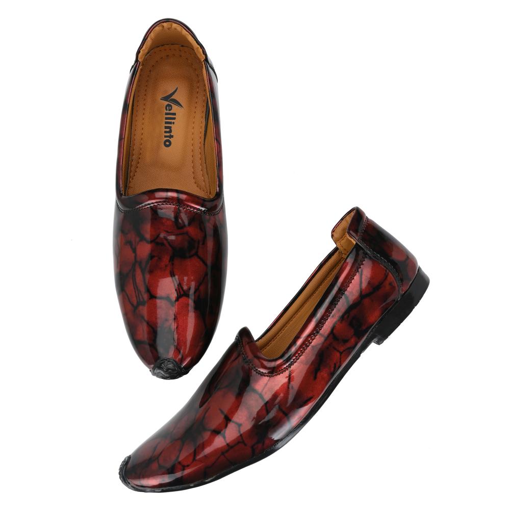 Vellinto GLORIOUS Party Wear Royal Look Formal Slip On For Men II Patent Leather Formal Shoes Corporate Casuals For Men