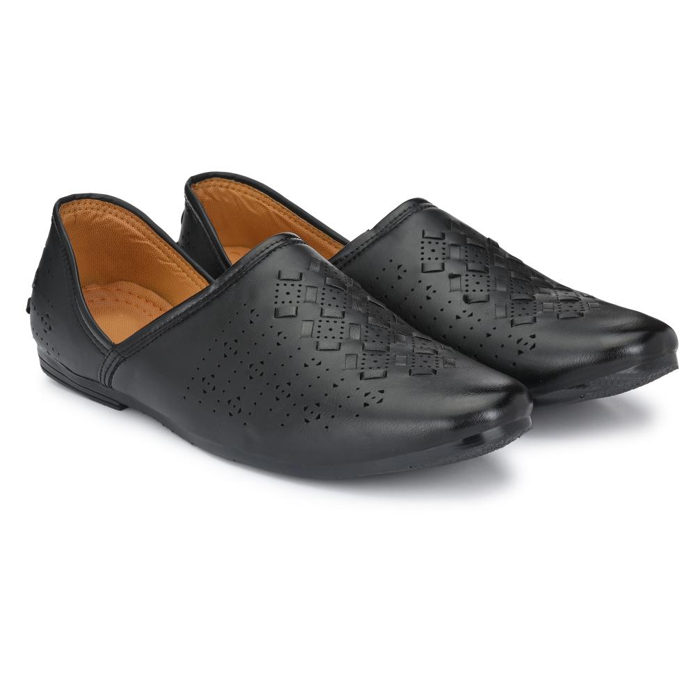 Vellinto MARS Juttis & Mojaris Loafers for Men ll Synthetic Leather Nagra for men
