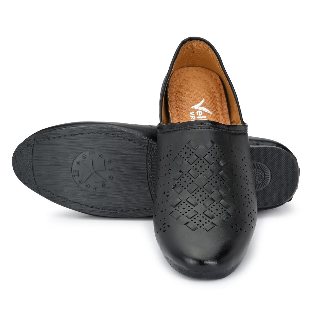 Vellinto MARS Juttis & Mojaris Loafers for Men ll Synthetic Leather Nagra for men