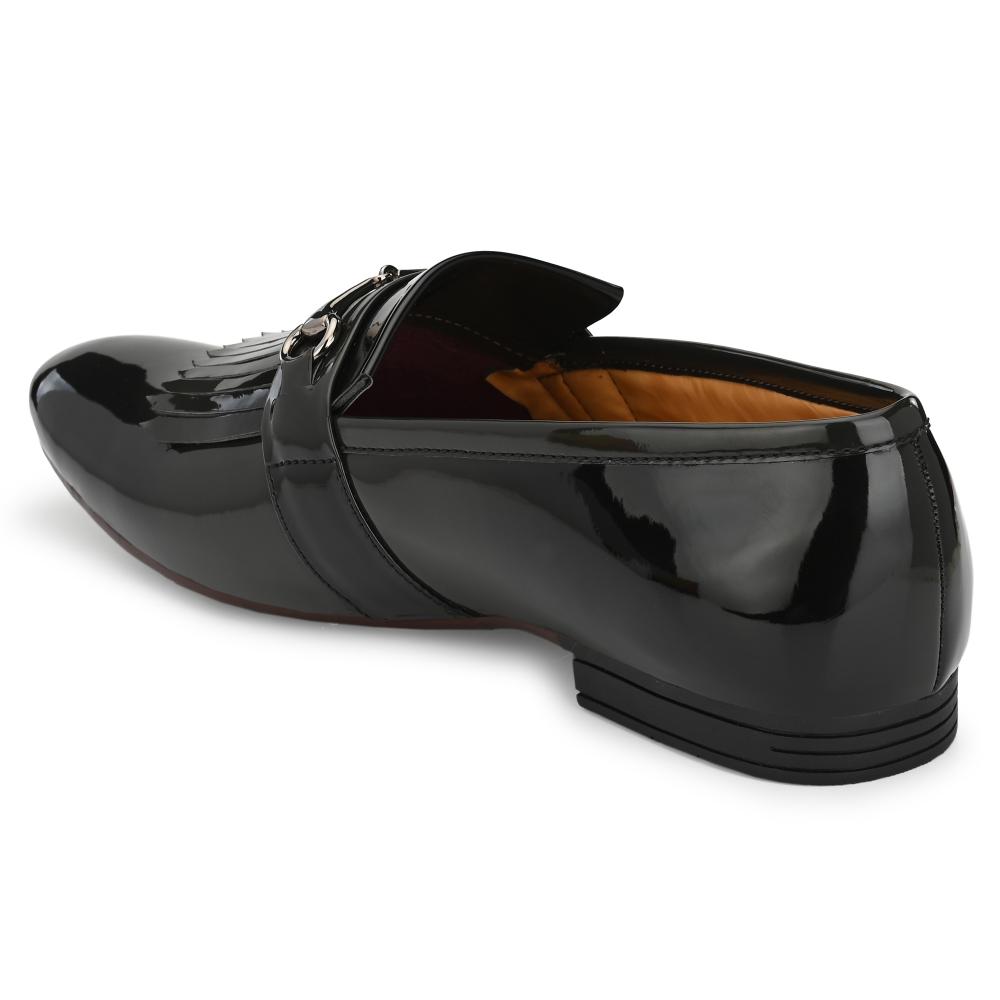 Vellinto LUMONIOUS Party Wear Royal Look Formal Slip On For Men ll Men's Dress Patent Leather Shoes ll Men's Patent Leather Stylish Slip-On Corporate Casuals