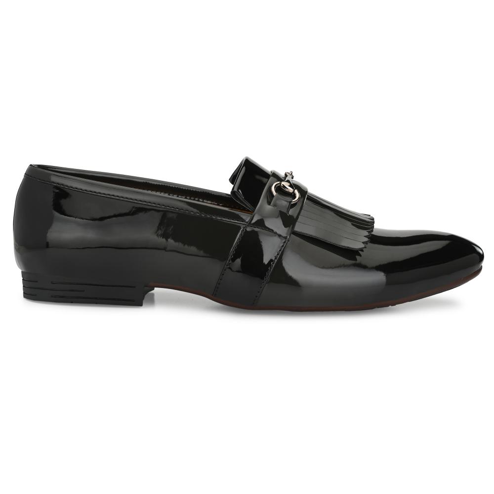 Vellinto LUMONIOUS Party Wear Royal Look Formal Slip On For Men ll Men's Dress Patent Leather Shoes ll Men's Patent Leather Stylish Slip-On Corporate Casuals