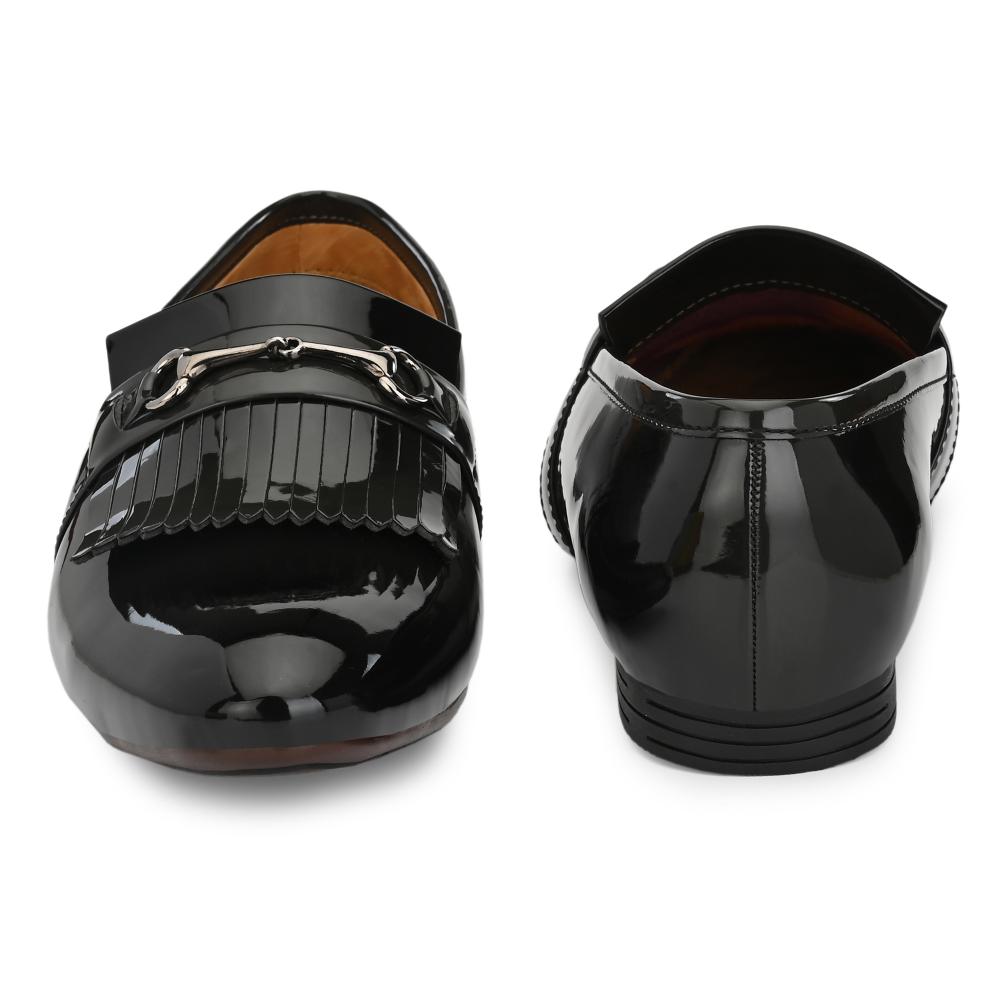 Vellinto LUMONIOUS Party Wear Royal Look Formal Slip On For Men ll Men's Dress Patent Leather Shoes ll Men's Patent Leather Stylish Slip-On Corporate Casuals