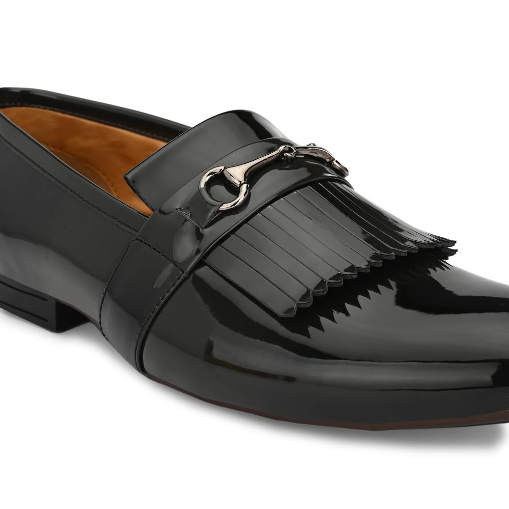 Vellinto LUMONIOUS Party Wear Royal Look Formal Slip On For Men ll Men's Dress Patent Leather Shoes ll Men's Patent Leather Stylish Slip-On Corporate Casuals