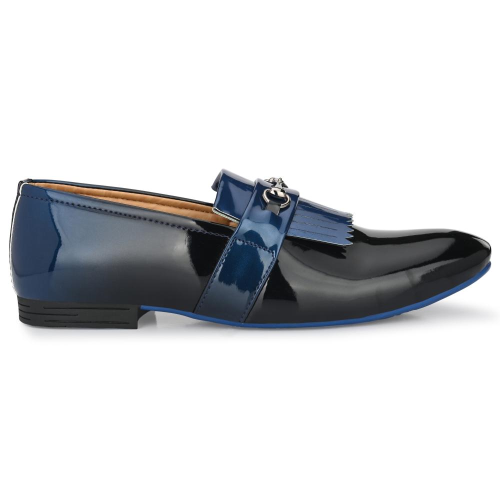 Vellinto LUMONIOUS Party Wear Royal Look Formal Slip On For Men ll Men's Dress Patent Leather Shoes ll Men's Patent Leather Stylish Slip-On Corporate Casuals