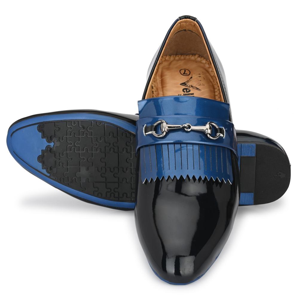 Vellinto LUMONIOUS Party Wear Royal Look Formal Slip On For Men ll Men's Dress Patent Leather Shoes ll Men's Patent Leather Stylish Slip-On Corporate Casuals