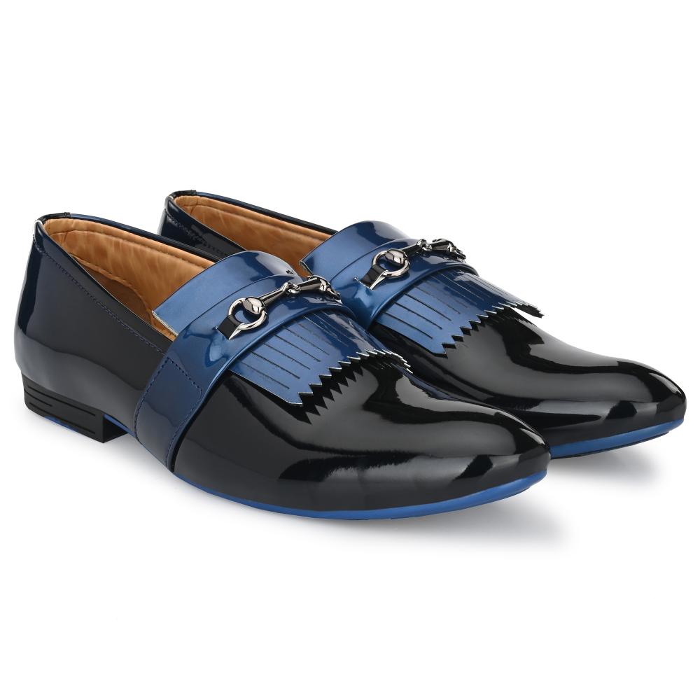 Vellinto LUMONIOUS Party Wear Royal Look Formal Slip On For Men ll Men's Dress Patent Leather Shoes ll Men's Patent Leather Stylish Slip-On Corporate Casuals