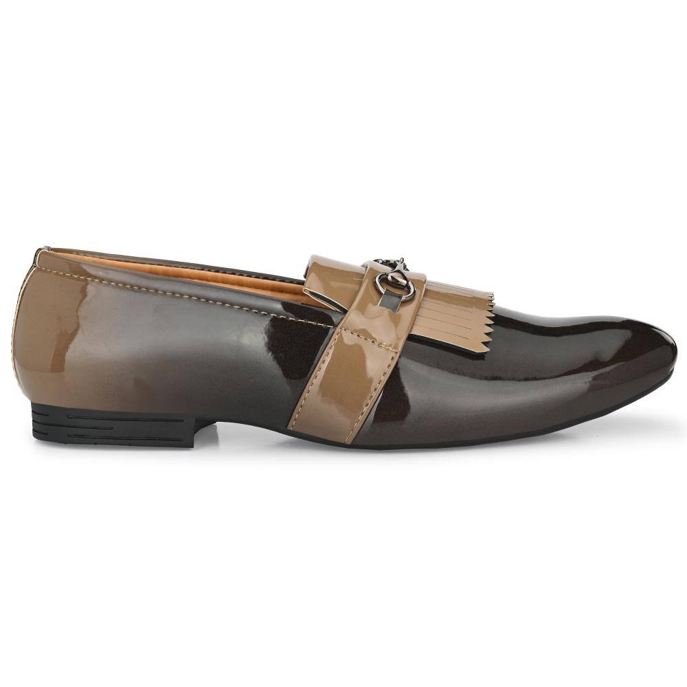 Vellinto LUMONIOUS Party Wear Royal Look Formal Slip On For Men ll Men's Dress Patent Leather Shoes ll Men's Patent Leather Stylish Slip-On Corporate Casuals