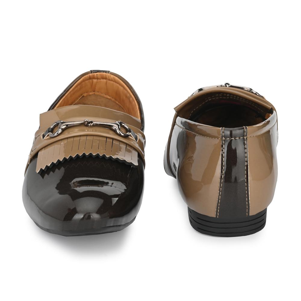 Vellinto LUMONIOUS Party Wear Royal Look Formal Slip On For Men ll Men's Dress Patent Leather Shoes ll Men's Patent Leather Stylish Slip-On Corporate Casuals