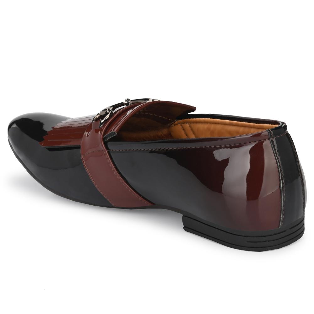 Vellinto LUMONIOUS Party Wear Royal Look Formal Slip On For Men ll Men's Dress Patent Leather Shoes ll Men's Patent Leather Stylish Slip-On Corporate Casuals