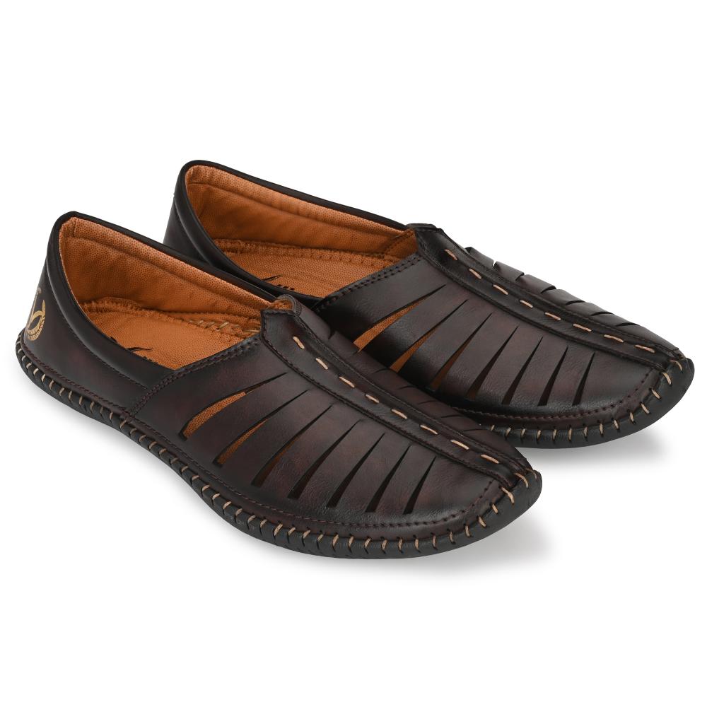 Vellinto HUSTLE Cool Punjabi Jutis For Men Mojaris For Men Nagra For Men