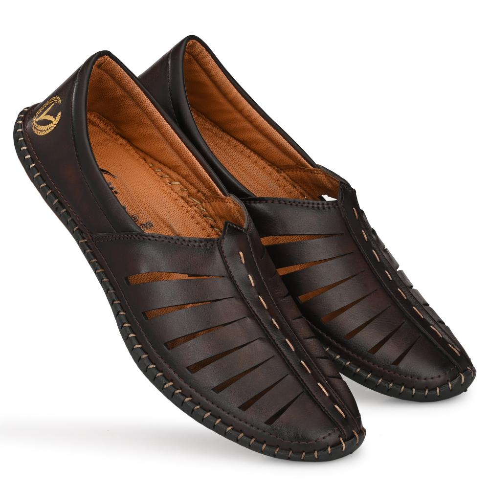 Vellinto HUSTLE Cool Punjabi Jutis For Men Mojaris For Men Nagra For Men