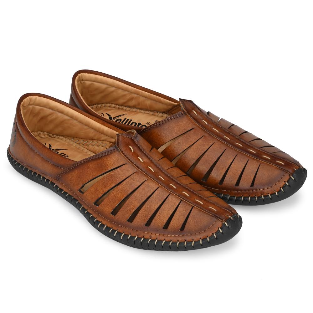 Vellinto HUSTLE Cool Punjabi Jutis For Men Mojaris For Men Nagra For Men