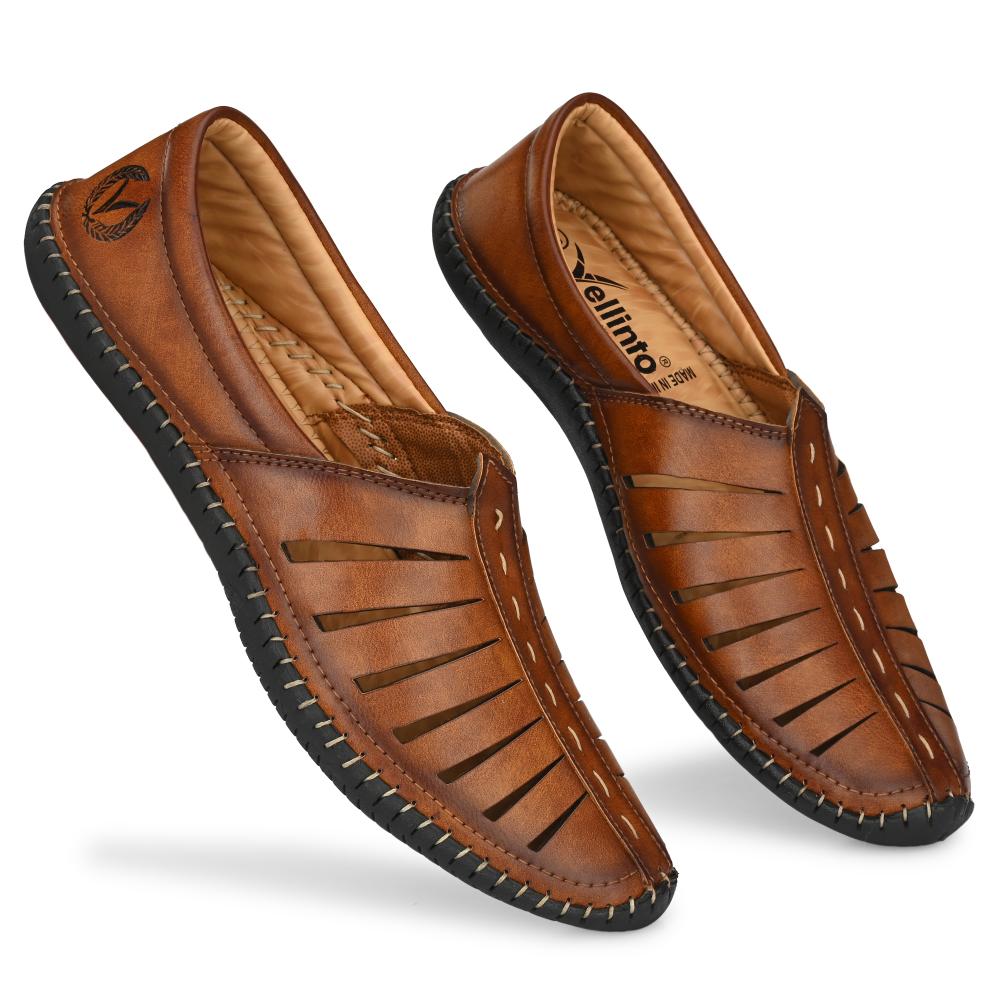 Vellinto HUSTLE Cool Punjabi Jutis For Men Mojaris For Men Nagra For Men