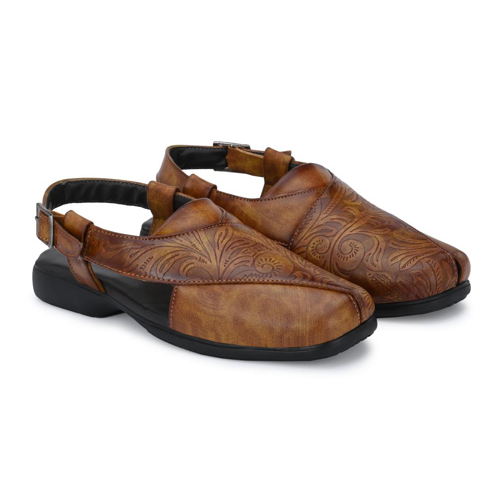Vellinto VICTOR Ethnic Sandals For Men ll Casaul Sandals For Men ll Peshawari Sandals For Men