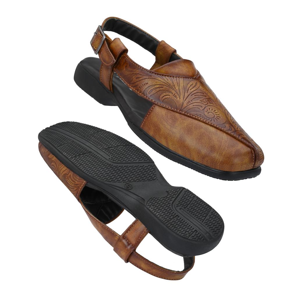 Vellinto VICTOR Ethnic Sandals For Men ll Casaul Sandals For Men ll Peshawari Sandals For Men