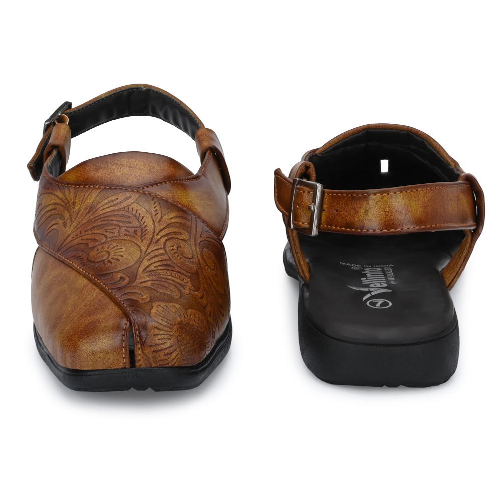 Vellinto VICTOR Ethnic Sandals For Men ll Casaul Sandals For Men ll Peshawari Sandals For Men