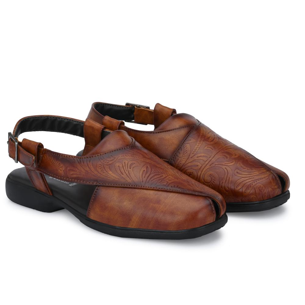 Vellinto VICTOR Ethnic Sandals For Men ll Casaul Sandals For Men ll Peshawari Sandals For Men
