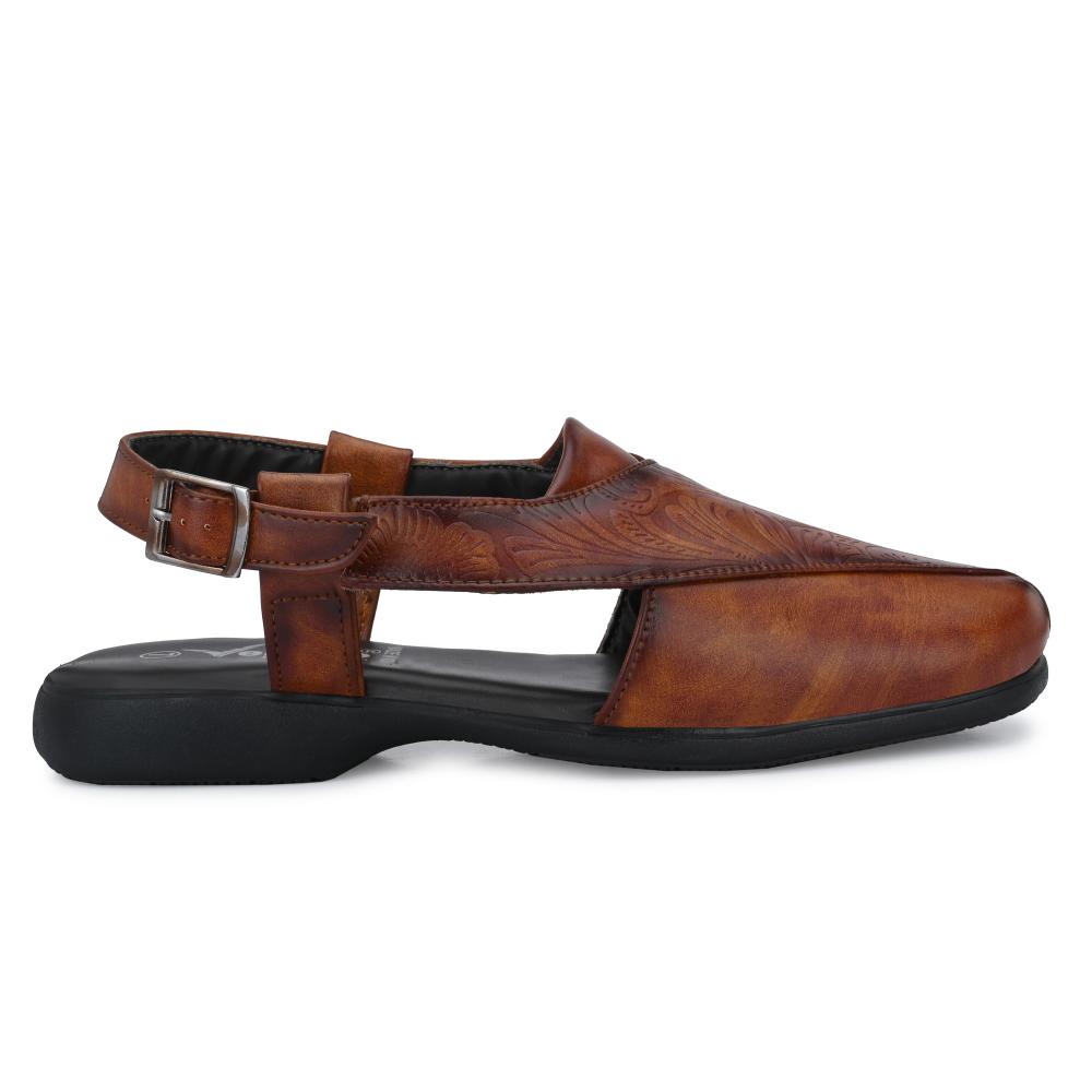 Vellinto VICTOR Ethnic Sandals For Men ll Casaul Sandals For Men ll Peshawari Sandals For Men