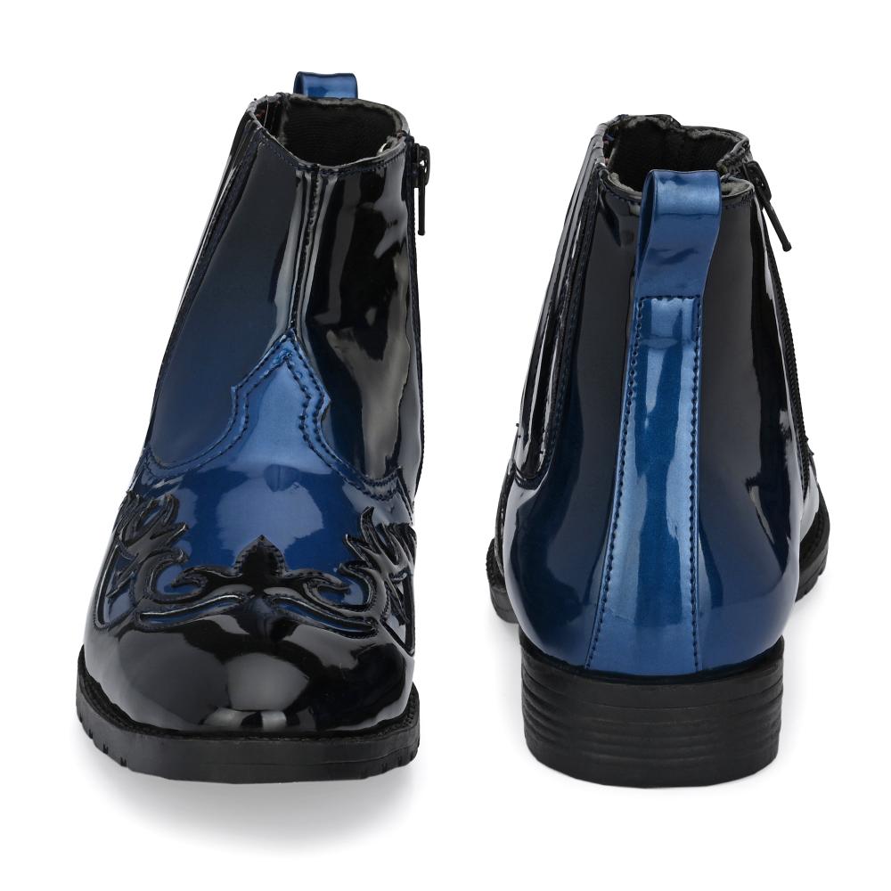 Vellinto THE TAJ Men Boots ll Casual Shoes For Men ll Latest Patent Leather Boots for Men
