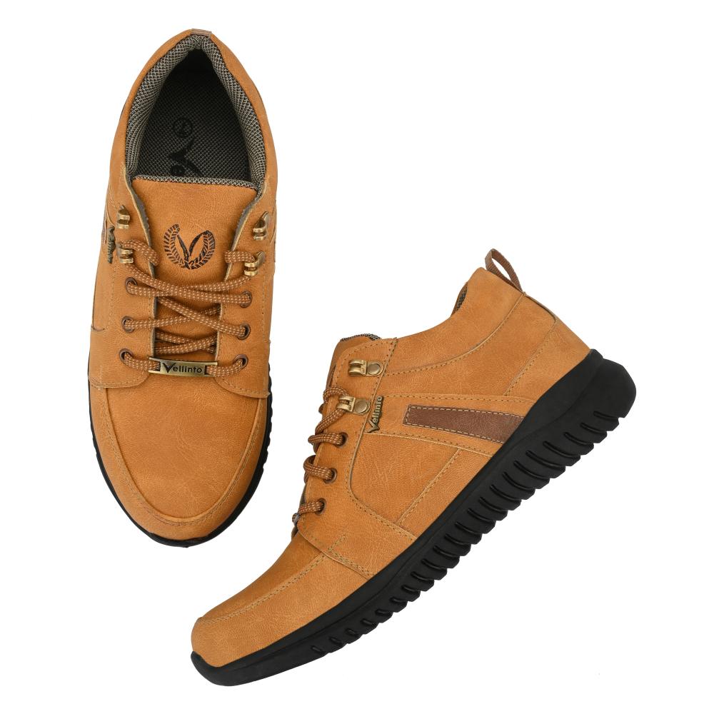 Vellinto Running Shoes for Men ll Casual Sneaker Shoes for Men ll Latest and Trendy Shoes for Men Beige