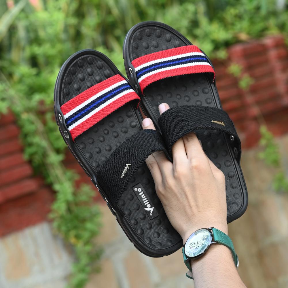 Vellinto AVATAR Men's Outdoor Slippers For Men ll Flexible Casual Slipper For Men ll Elastic Strap Sandal/Slippe