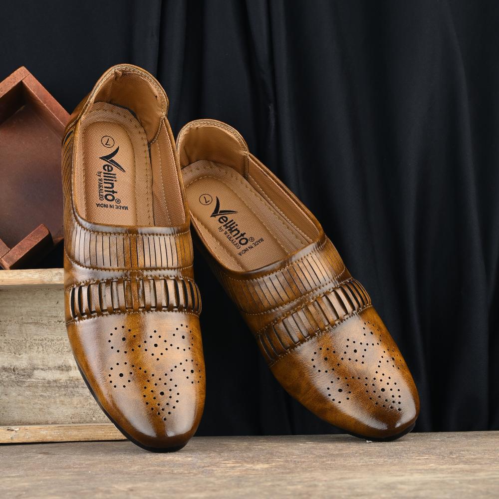 Vellinto CROWN Cool Traditional Jutis For Men Mojaris For Men Nagra For Men Casuals For Men
