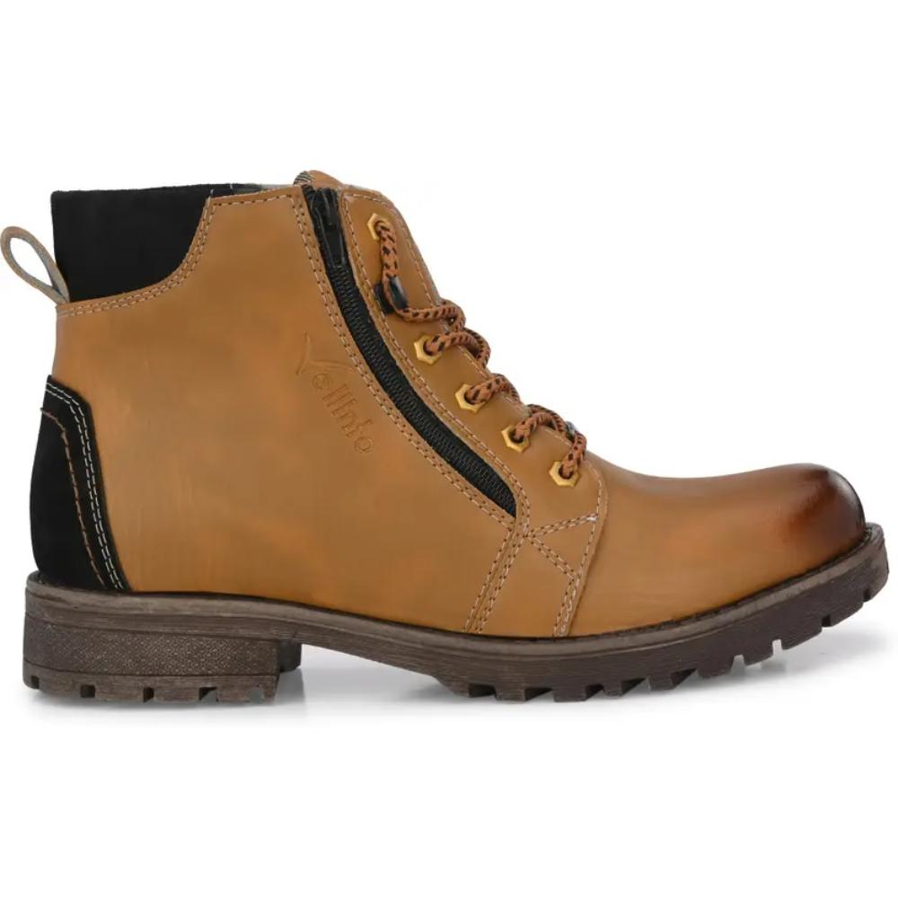 Vellinto ETERNITY Royal Look Zipper Boots For Men ll Casual Shoes For Men ll Latest Synthetic Leather Boots for Men
