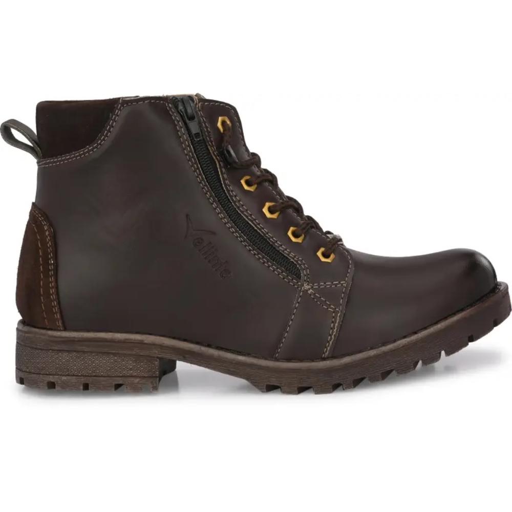 Vellinto ETERNITY Royal Look Zipper Boots For Men ll Casual Shoes For Men ll Latest Synthetic Leather Boots for Men