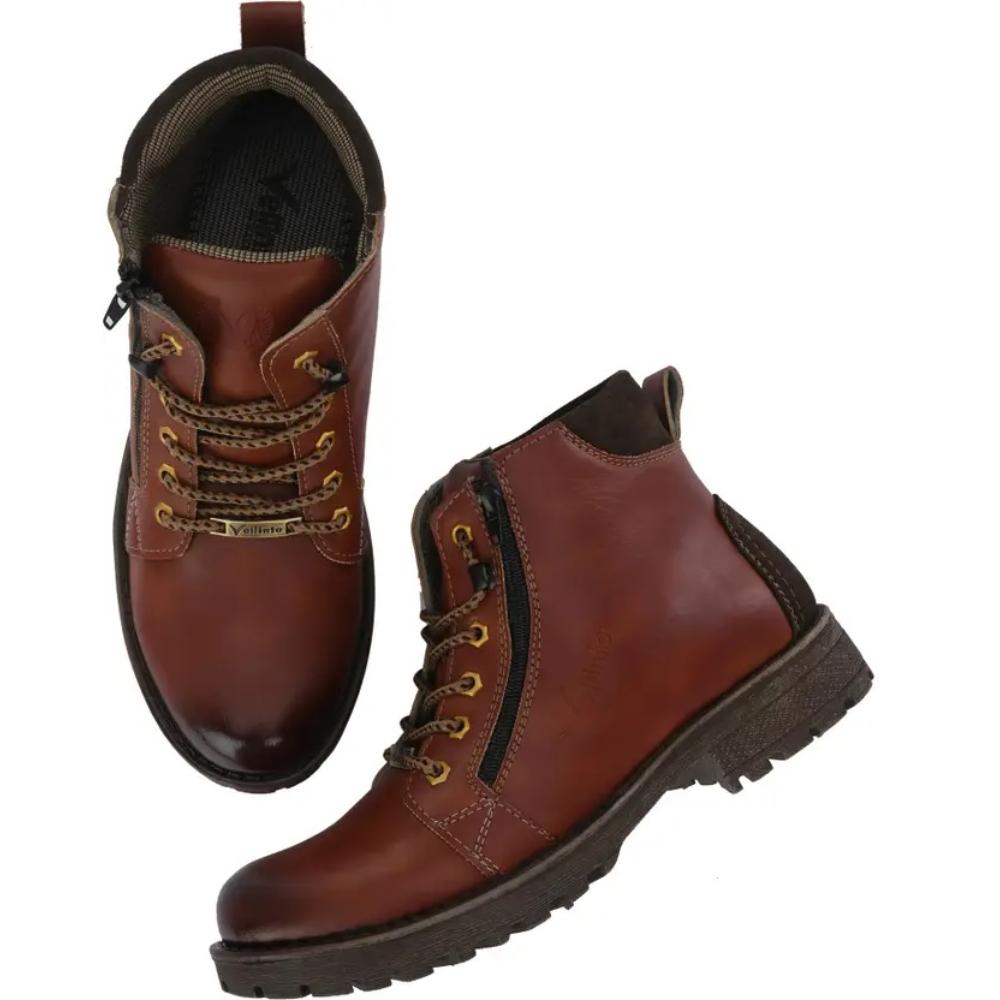 Vellinto ETERNITY Royal Look Zipper Boots For Men ll Casual Shoes For Men ll Latest Synthetic Leather Boots for Men