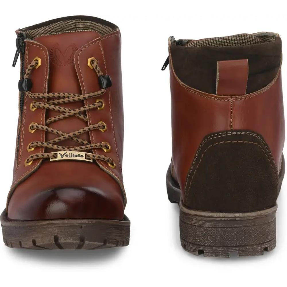 Vellinto ETERNITY Royal Look Zipper Boots For Men ll Casual Shoes For Men ll Latest Synthetic Leather Boots for Men