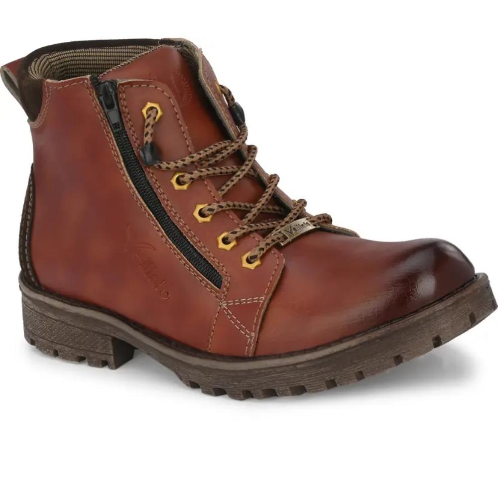 Vellinto ETERNITY Royal Look Zipper Boots For Men ll Casual Shoes For Men ll Latest Synthetic Leather Boots for Men