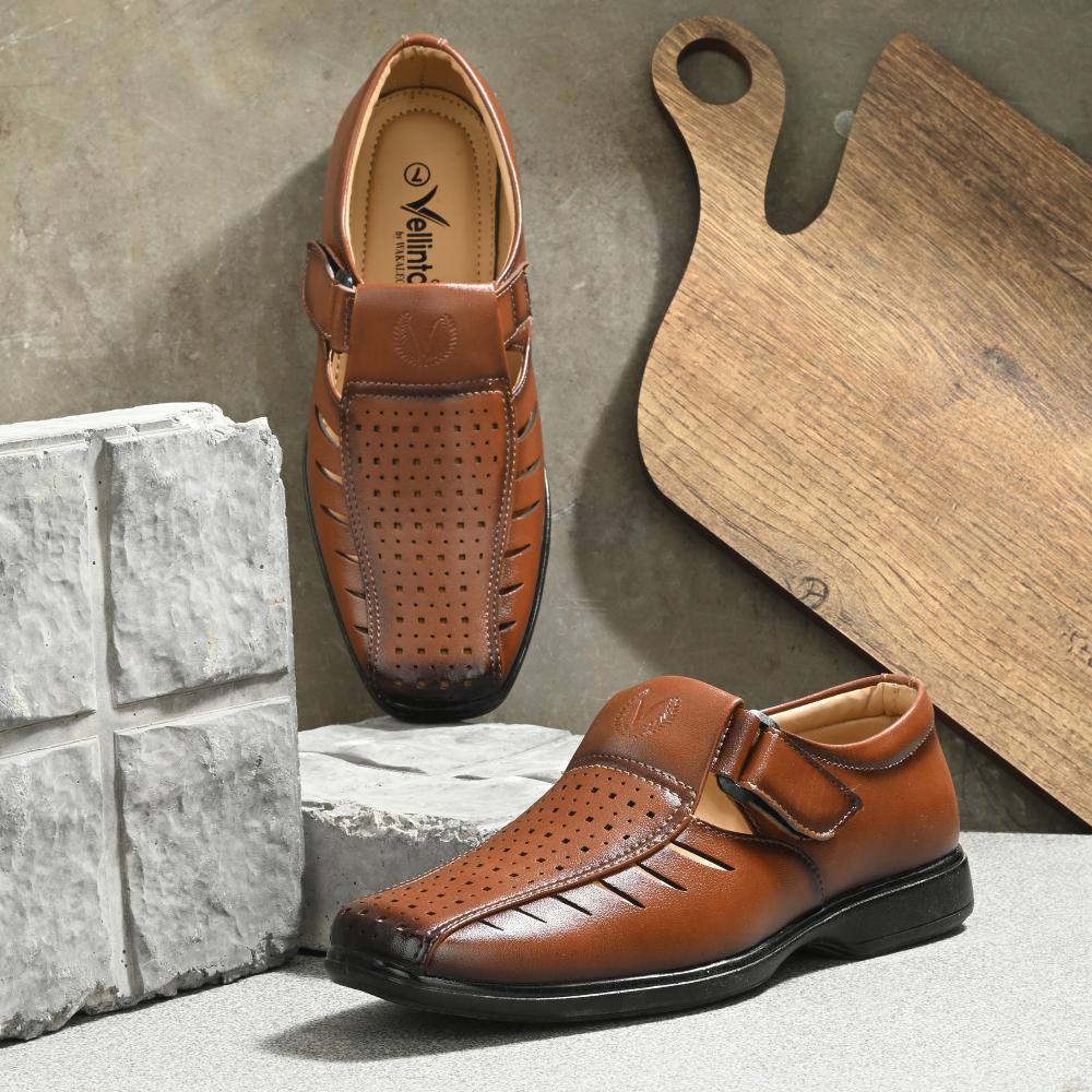 Vellinto BIG BANG Roman Sandal For Men ll Ethnic Sandals For Men ll Casual/Formal/Outdoor Sandals For Men