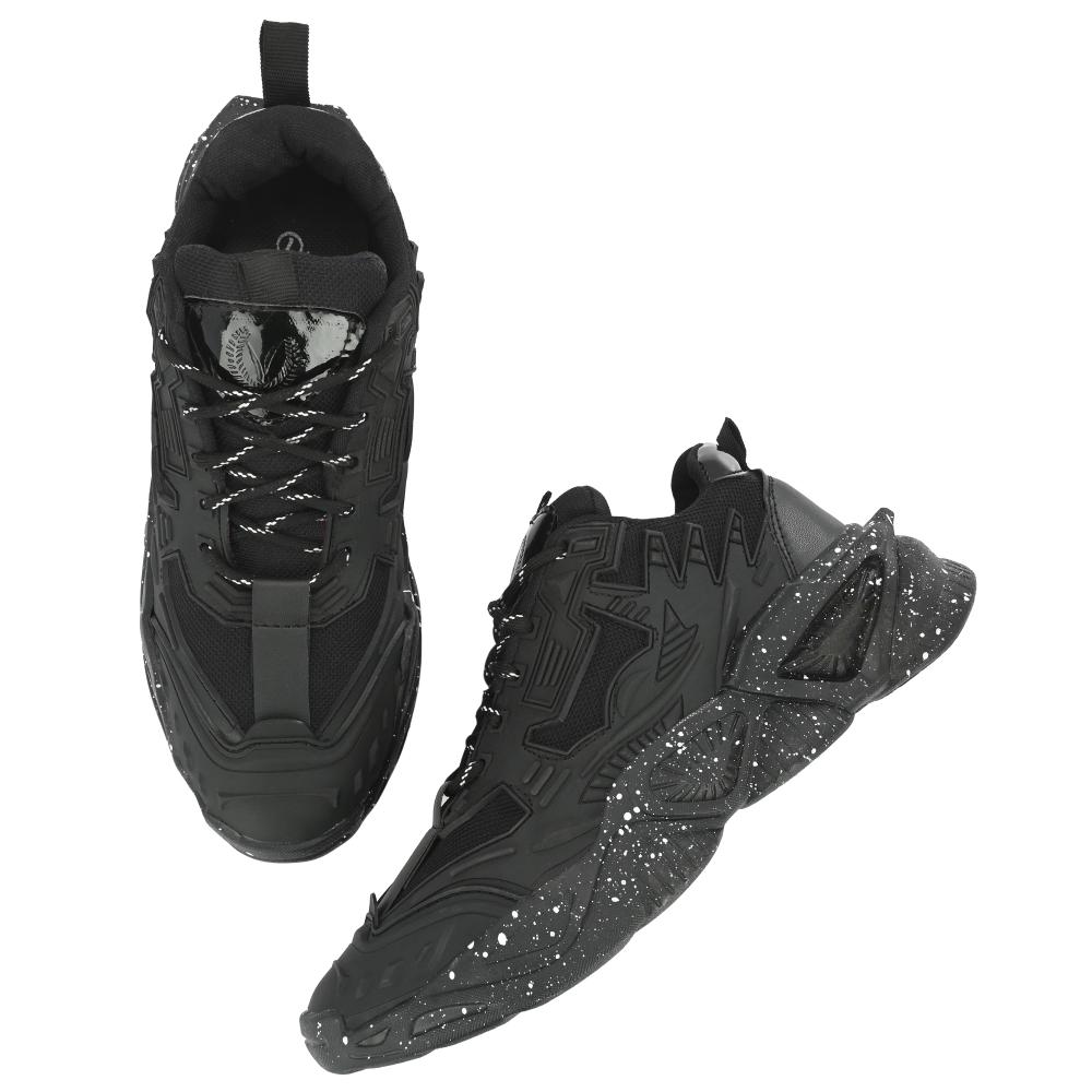 Vellinto SPOTTER Casual Trendy Sneakers for Men ll Sports Shoes for Men ll Running Shoes for Men Black