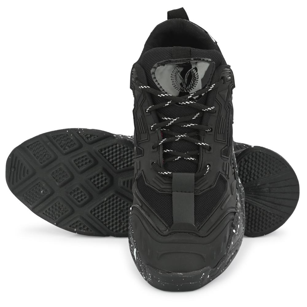 Vellinto SPOTTER Casual Trendy Sneakers for Men ll Sports Shoes for Men ll Running Shoes for Men Black