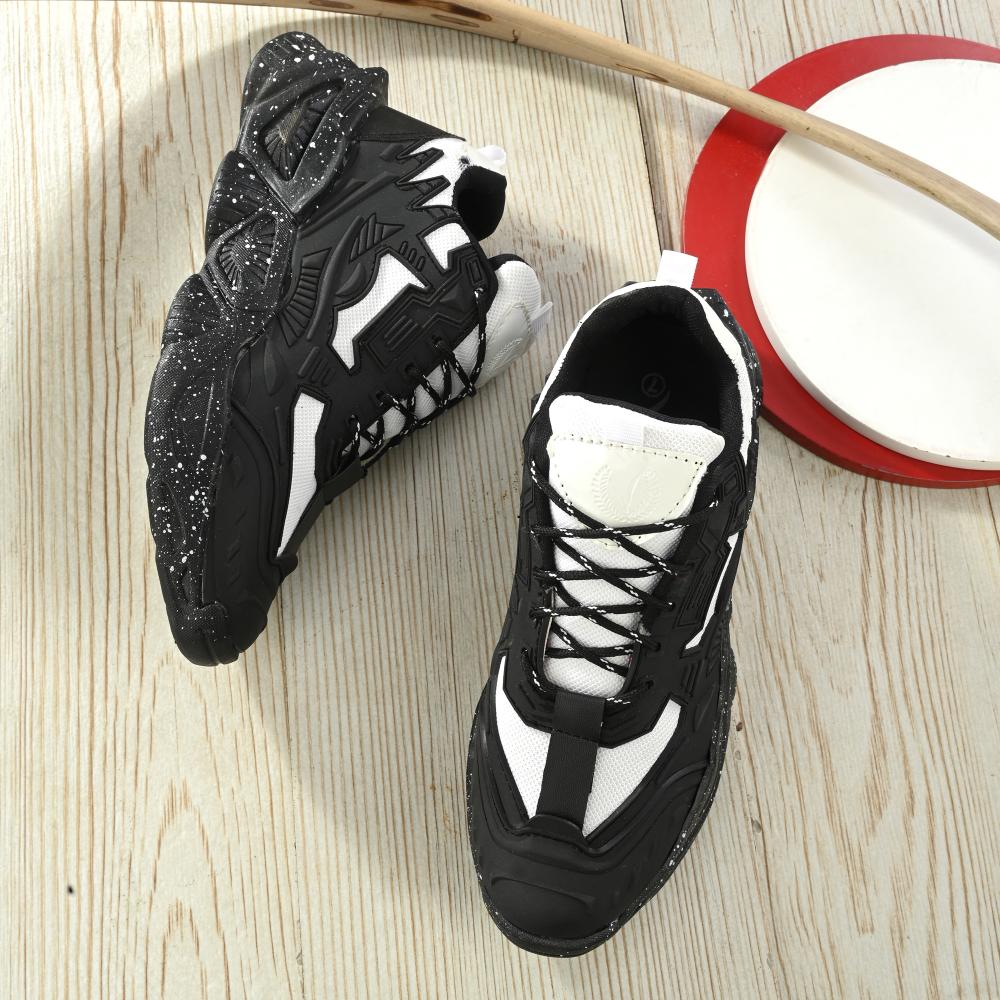 Vellinto SPOTTER Casual Trendy Sneakers for Men ll Sports Shoes for Men ll Running Shoes for Men Black