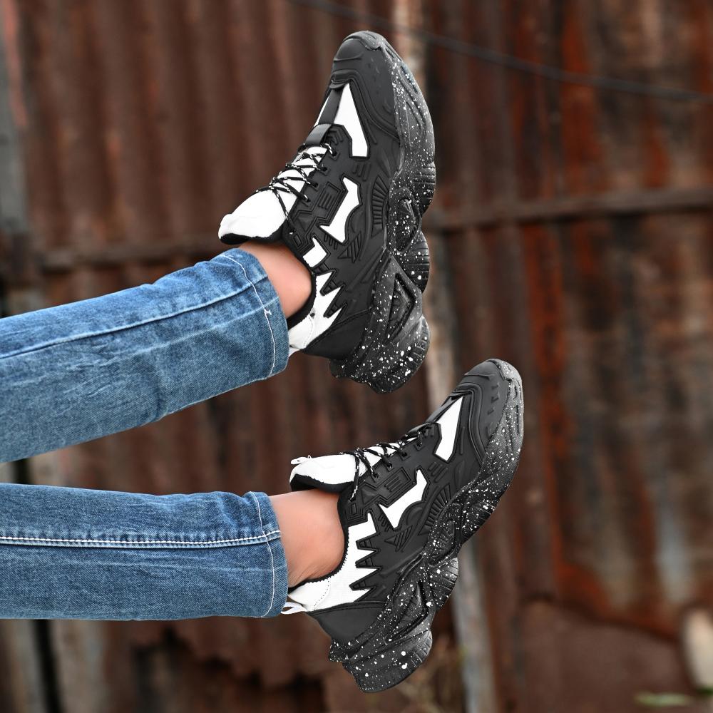 Vellinto SPOTTER Casual Trendy Sneakers for Men ll Sports Shoes for Men ll Running Shoes for Men Black