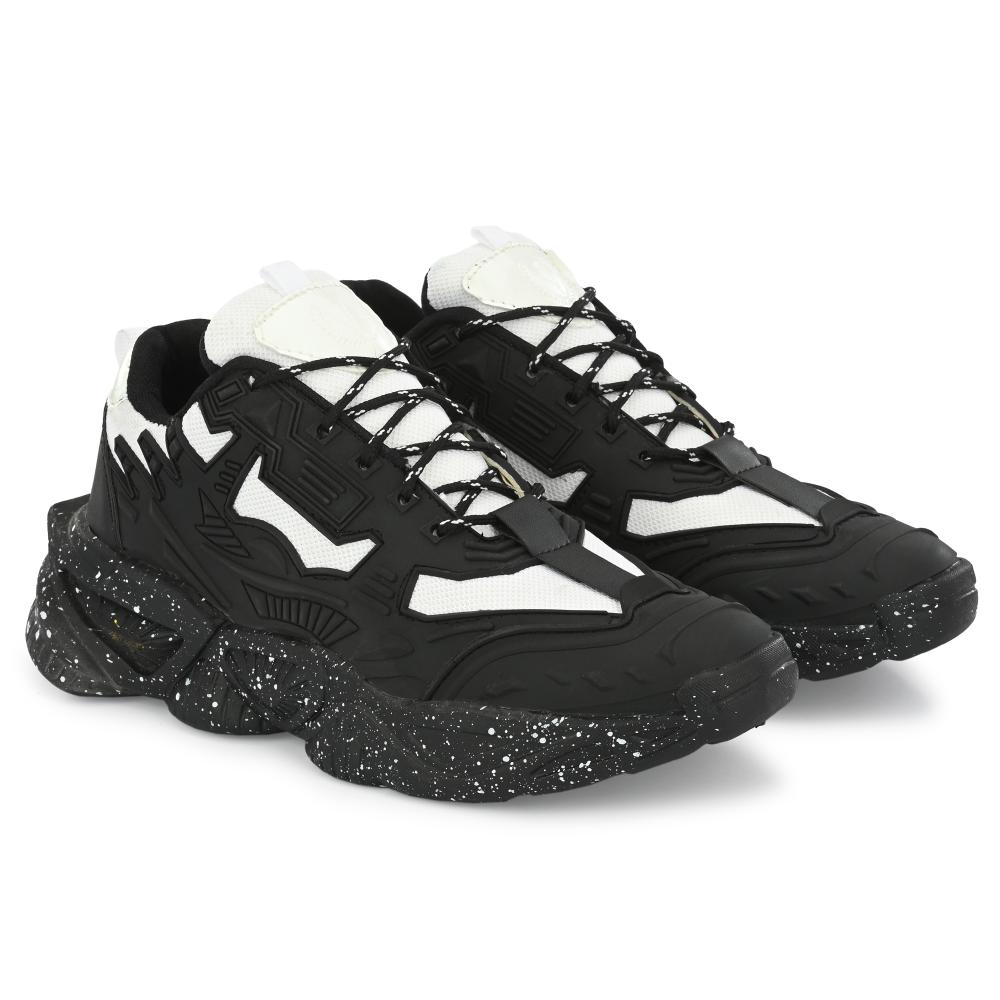 Vellinto SPOTTER Casual Trendy Sneakers for Men ll Sports Shoes for Men ll Running Shoes for Men Black